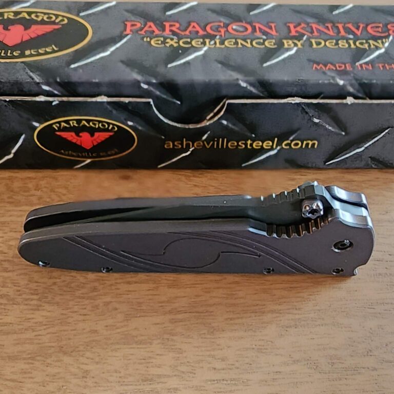 Paragon Knives USA "MOD" Master of Defense Frame Lock Aluminum Purple/Black knives for sale