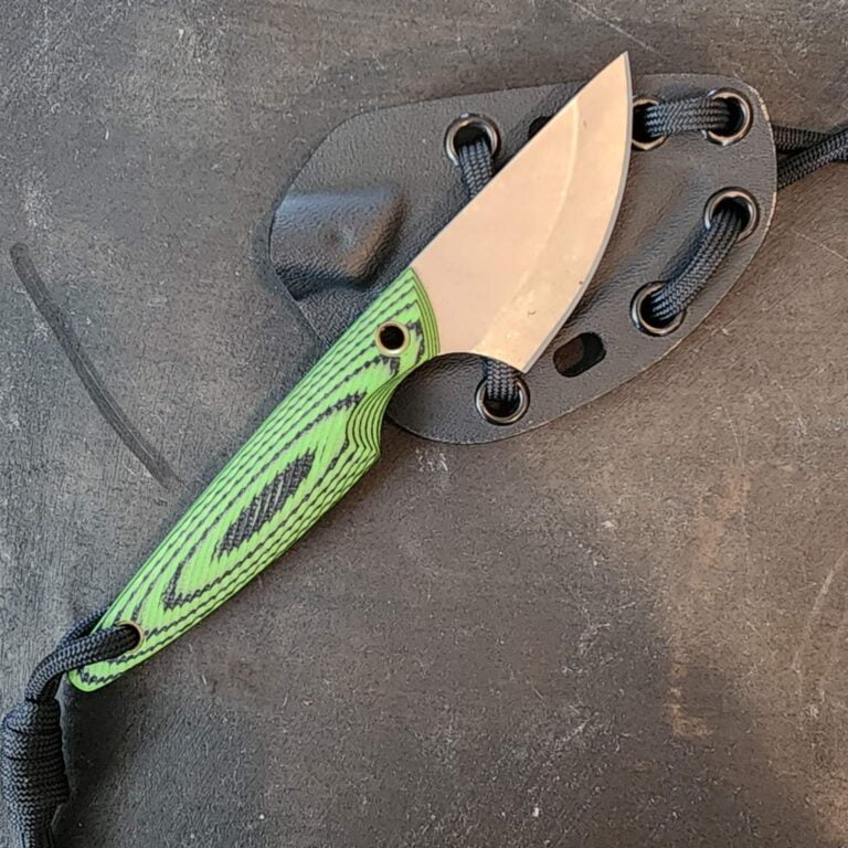 Smith and Sons Green/Black G10 Fixed Blade With Kydex Sheath Gently Used knives for sale