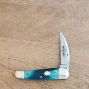 Great Eastern Cutlery #190120 Teal Blue Natural Bone knives for sale