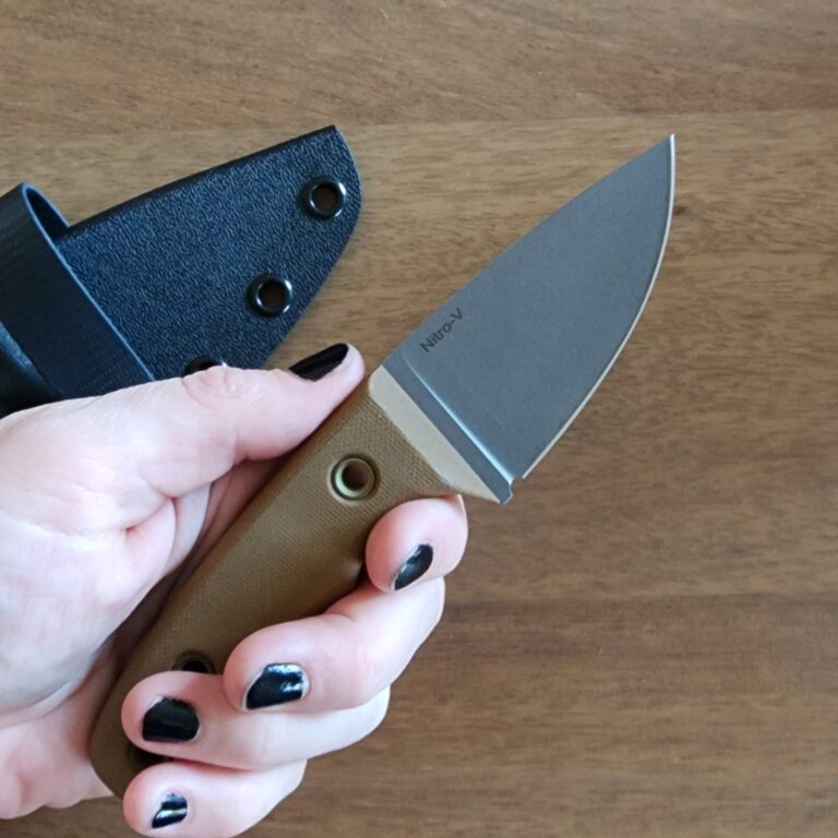 Knives By Nuge Nitro V G 10 Brown /Gray with Kydex Sheath knives for sale