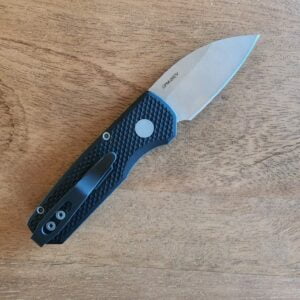 PROTECH R5105 RUNT 5 TEXTURED  BLACK HANDLE STONEWASH 20-CV WHARNCLIFFE knives for sale