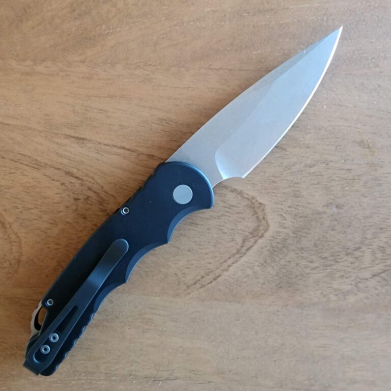 PROTECH T501 TACTICAL RESPONSE 5 AUTO BLACK HANDLE STONE WASH BLADE PLAIN EDGE knives for sale