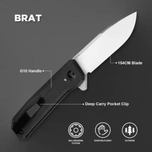Kizer Brat 154CM Blade Integral G10 Handle V3630C1 knives for sale