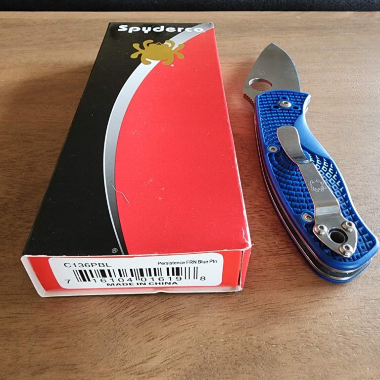 SPYDERCO C136PBL PERSISTENCE FRN BLUE PIN knives for sale