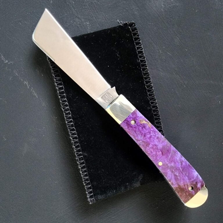 Titusville Big Easy Cotton Sampler Purple Boxelder 1095 Carbon W/ Long Pull 1 of 15 knives for sale