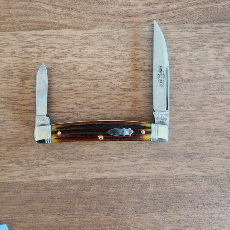 Great Eastern Cutlery #130224 Antique Yellow Springfield Bone knives for sale