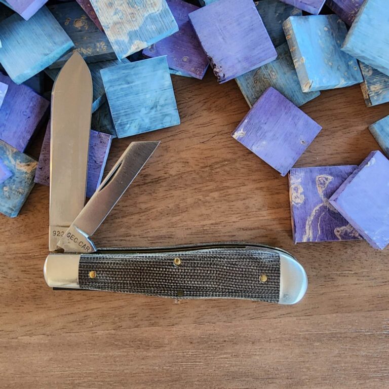Great Eastern Cutlery #922219 Green Canvas Micarta knives for sale