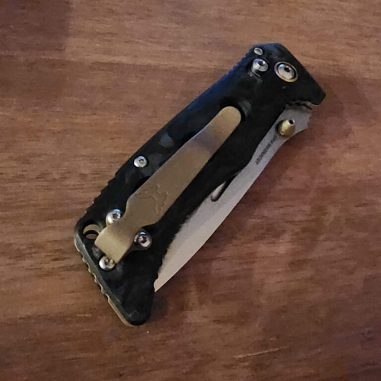 Benchmade Marbled CF Mini Adams 273-03 CPM-Magnacut knives for sale