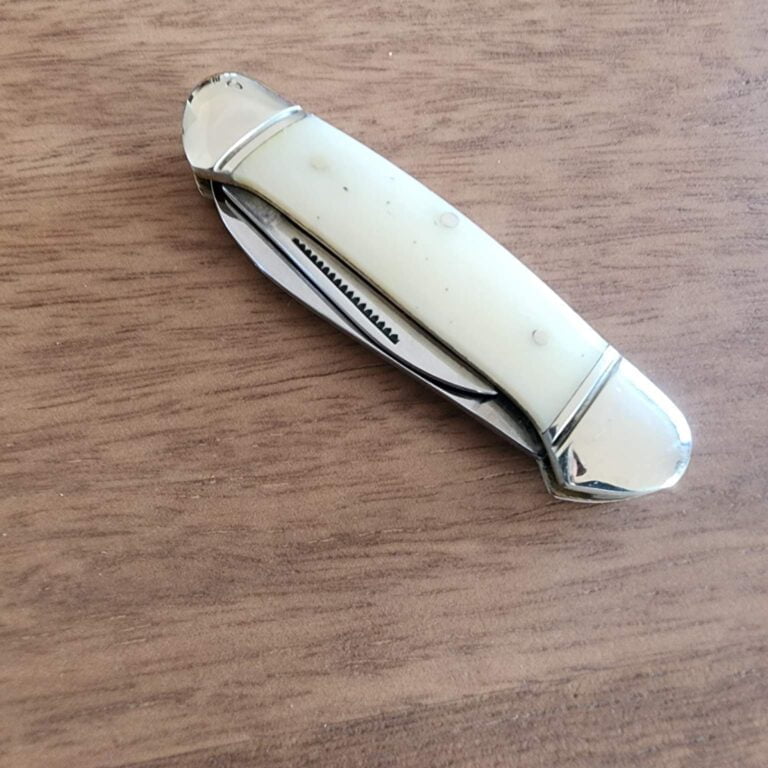 Rough Ryder Mini Canoe in Smooth White Bone RR814 knives for sale