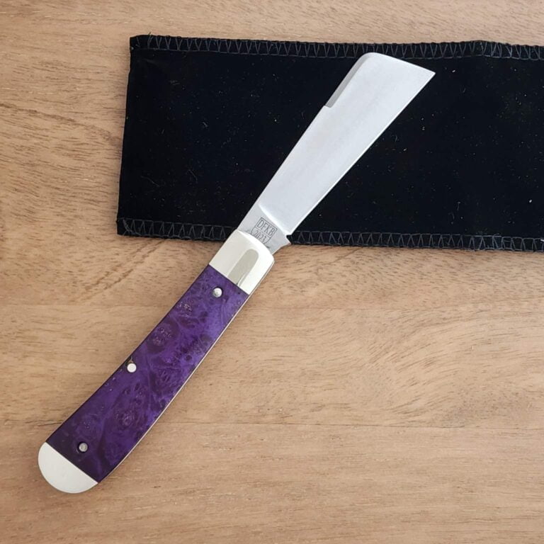 Titusville Big Easy Cotton Sampler Purple Boxelder 1095 Carbon W/ Long Pull 1 of 15 knives for sale