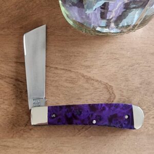 Titusville Big Easy Cotton Sampler Purple Boxelder 1095 Carbon W/ Long Pull 1 of 15 knives for sale