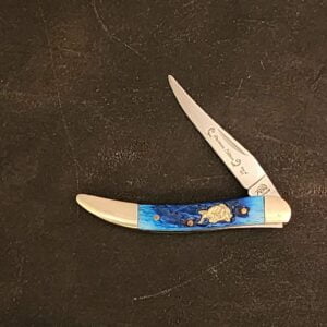 Frost Cutlery Tiny Toothpick Blue Jigged Bone knives for sale