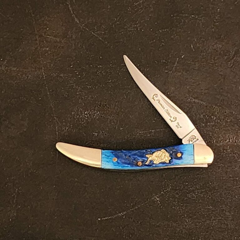 Frost Cutlery Tiny Toothpick Blue Jigged Bone knives for sale