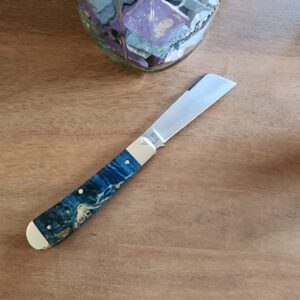 Titusville Big Easy Cotton Sampler Blue Boxelder 1095 Carbon W/ Long Pull 1 of 15 knives for sale