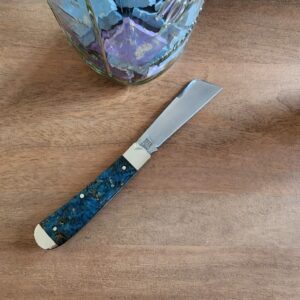 Titusville Big Easy Cotton Sampler Blue Boxelder 1095 Carbon W/ Long Pull 1 of 15 knives for sale