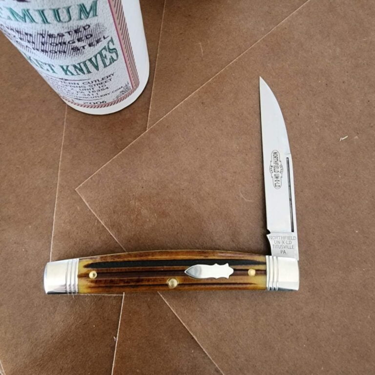 Great Eastern Cutlery #130124 Antique Yellow Springfield Bone knives for sale