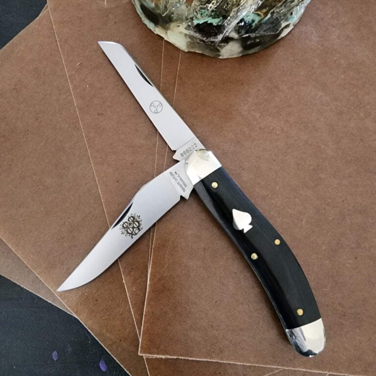 Great Eastern Cutlery #888222 Black Ace Linen Micarta knives for sale