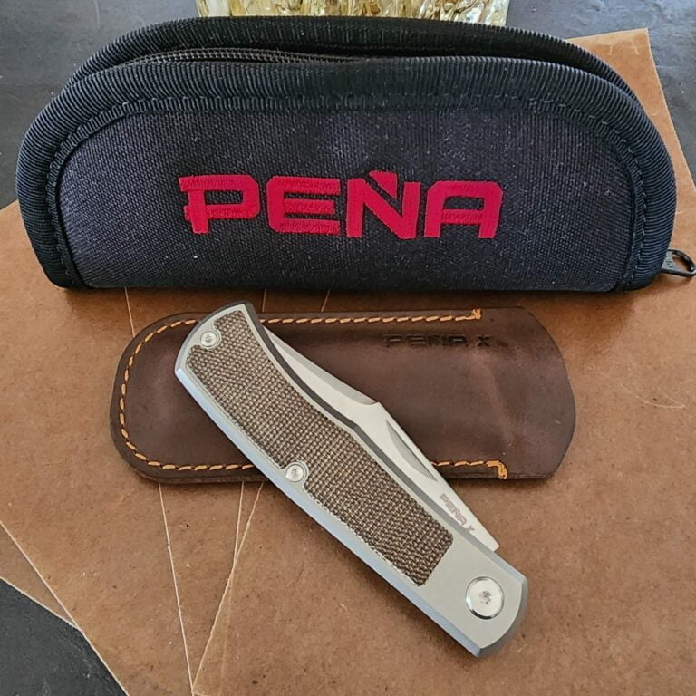 Peña X Bronco with green micarta knives for sale