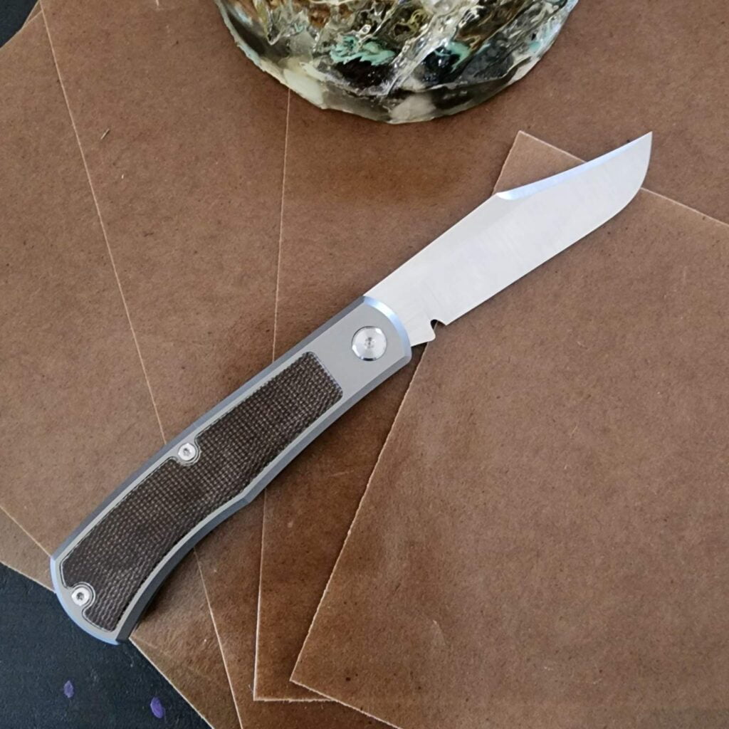 Peña X Bronco with green micarta For Sale | TSA Knives