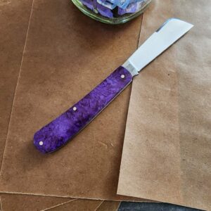 Titusville Big Easy Cotton Sampler Purple Boxelder Shadow Pattern 1095 Carbon W/ Long Pull 1 of 15 knives for sale