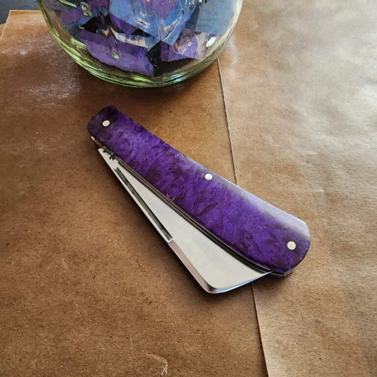 Titusville Big Easy Cotton Sampler Purple Boxelder Shadow Pattern 1095 Carbon W/ Long Pull 1 of 15 knives for sale