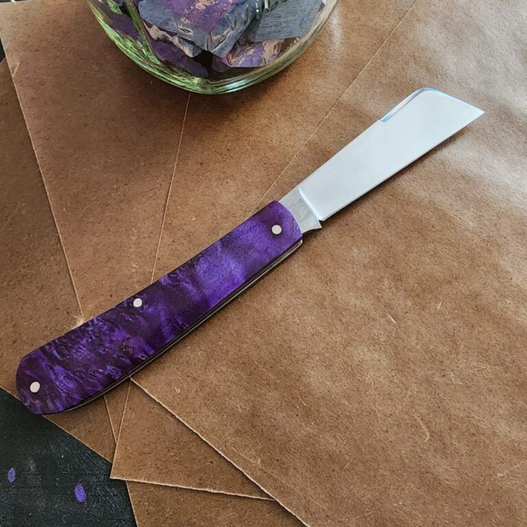 Titusville Big Easy Cotton Sampler Purple Boxelder Shadow Pattern 1095 Carbon W/ Long Pull 1 of 15 knives for sale