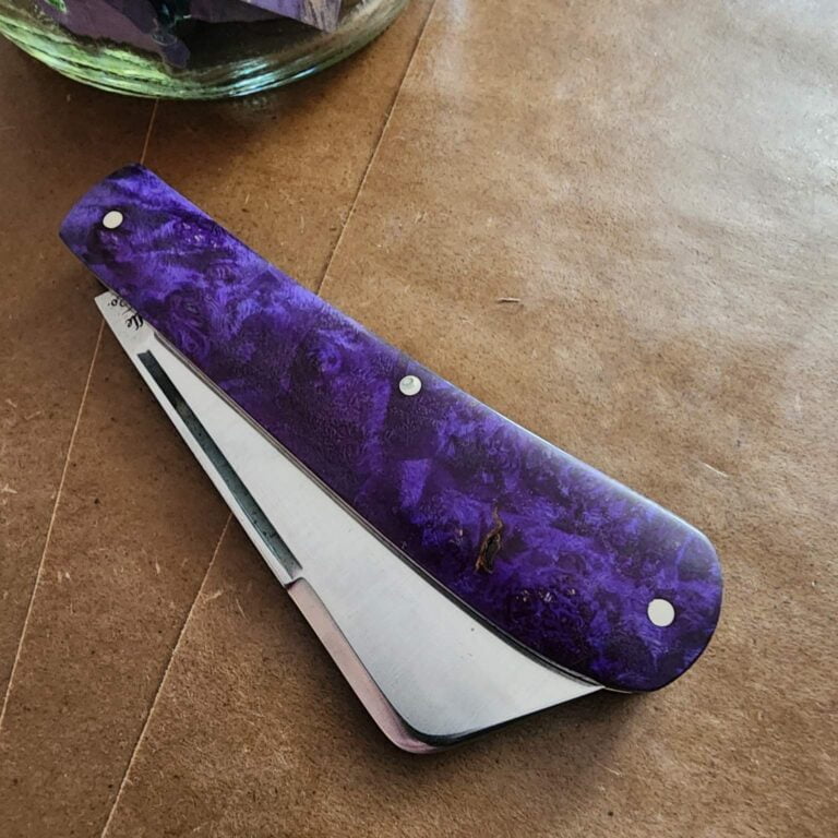 Titusville Big Easy Cotton Sampler Purple Boxelder Shadow Pattern 1095 Carbon W/ Long Pull 1 of 15 knives for sale