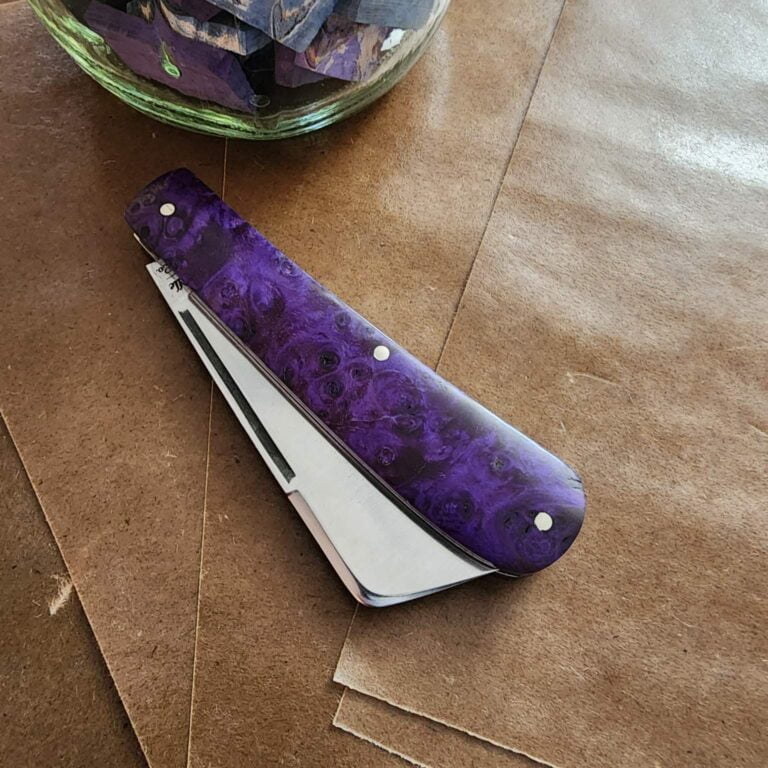 Titusville Big Easy Cotton Sampler Purple Boxelder Shadow Pattern 1095 Carbon W/ Long Pull 1 of 15 knives for sale