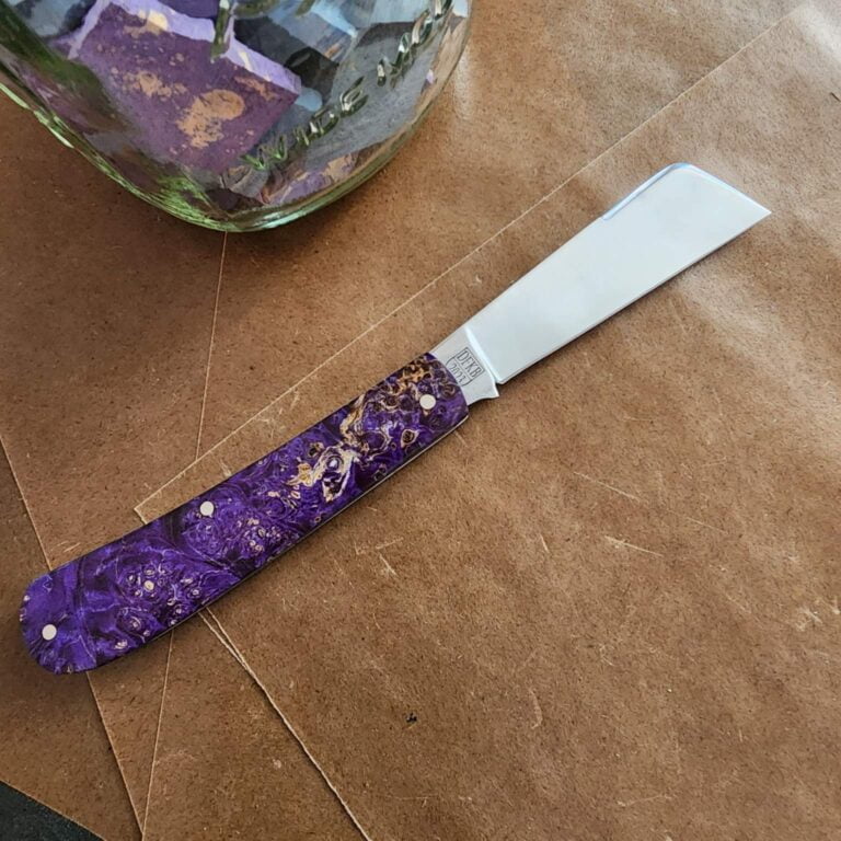 Titusville Big Easy Cotton Sampler Purple Boxelder Shadow Pattern 1095 Carbon W/ Long Pull 1 of 15 knives for sale