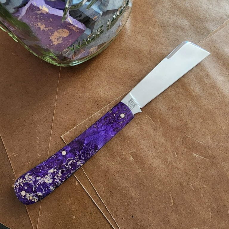 Titusville Big Easy Cotton Sampler Purple Boxelder Shadow Pattern 1095 Carbon W/ Long Pull 1 of 15 knives for sale