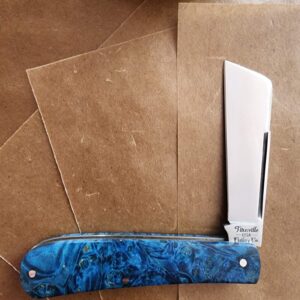 Titusville Big Easy Cotton Sampler Blue Boxelder Shadow Pattern 1095 Carbon W/ Long Pull 1 of 15 knives for sale