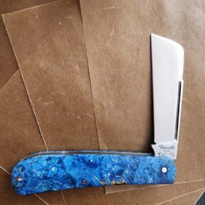 Titusville Big Easy Cotton Sampler Blue Boxelder Shadow Pattern 1095 Carbon W/ Long Pull 1 of 15 knives for sale