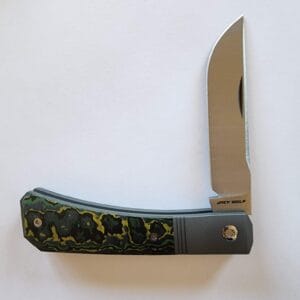 Jack Wolf Pioneer Jack Farmer's Knife in Fat Carbon Toxic Storm (Discounted Cosmetic Second) knives for sale