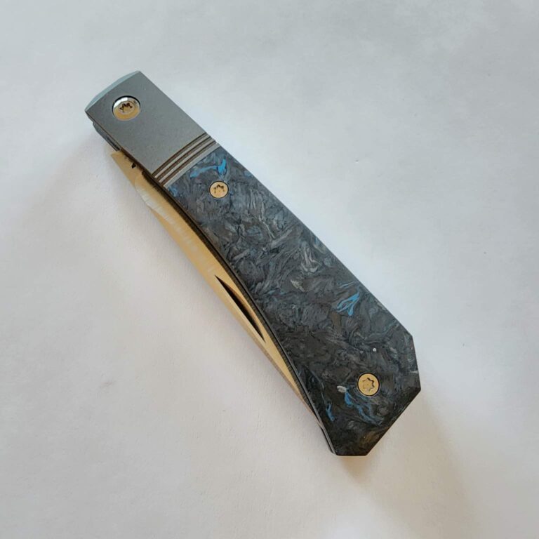 Jack Wolf Pioneer Jack Farmer's Knife in Fat Carbon Dark Matter Blue (Discounted Cosmetic Second) knives for sale