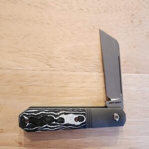 MIDNIGHT JACK - FAT CARBON WHITE STORM (Discounted Cosmetic Second) knives for sale