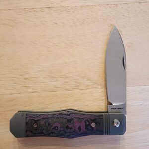 Jack Wolf Vampire Jack 02 Fat Carbon Purple Haze (Discounted Cosmetic Second) knives for sale