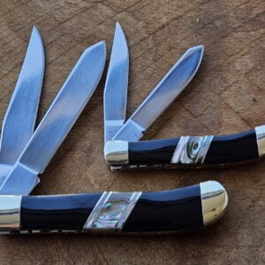 Pair of Premiun Select Rough Rider small and medium trappers knives for sale