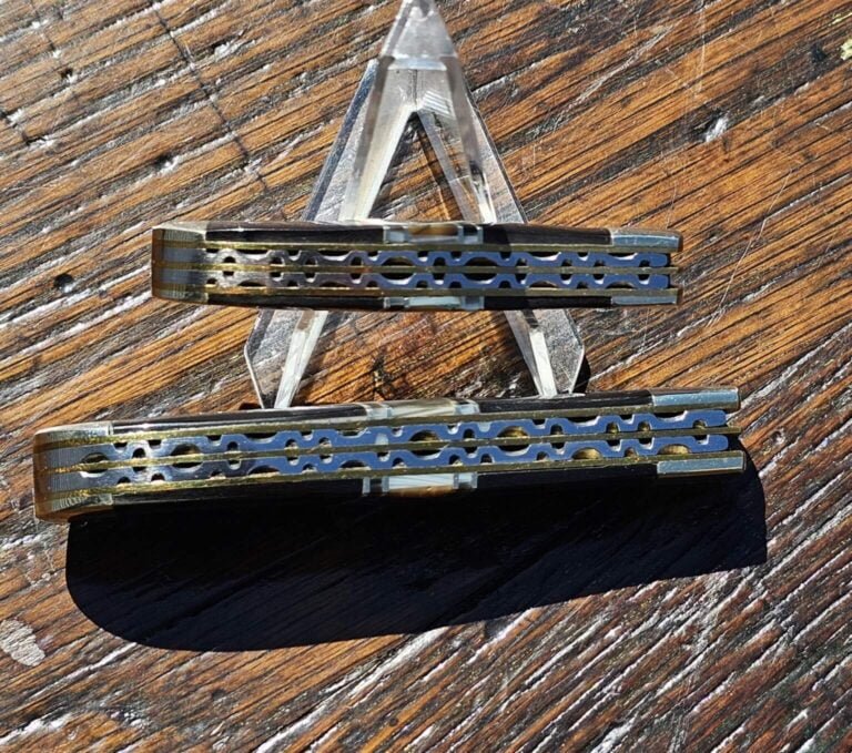 Pair of Premiun Select Rough Rider small and medium trappers knives for sale