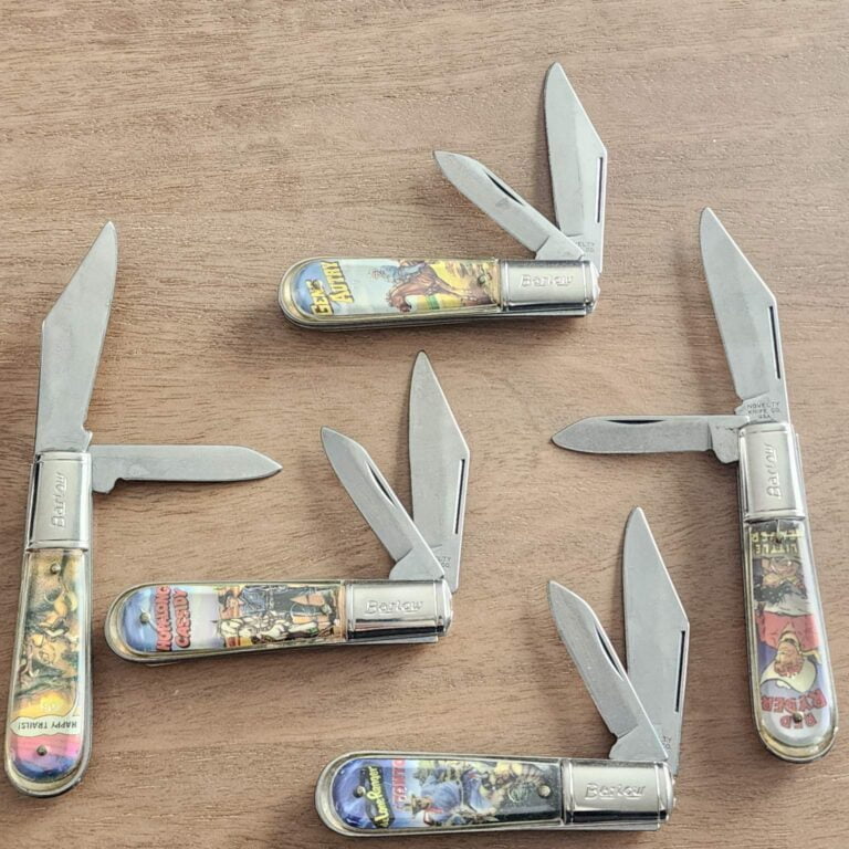 Novelty Knife Co. USA 2 Blade Barlow Western Heros Collection (5 knives included) knives for sale