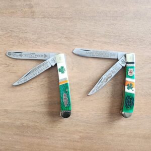 Kissing Crane St. Patrick's Day Knives Set of 2 knives for sale