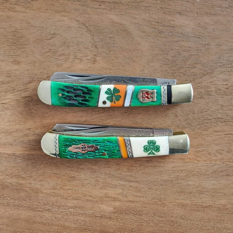 Kissing Crane St. Patrick's Day Knives Set of 2 knives for sale