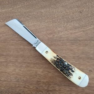 Titusville Big Easy Cotton Sampler 1095 Carbon W/ Long Pull 1 of 1 PROTOTYPE 2024 Torched Elk knives for sale
