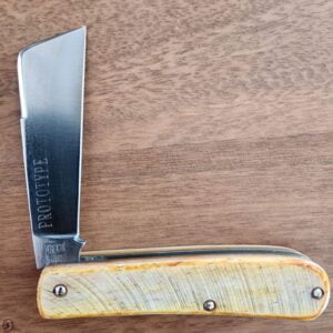 Titusville Big Easy Cotton Sampler 1095 Carbon W/ Long Pull 1 of 1 PROTOTYPE 2024 Sawcut Bone knives for sale
