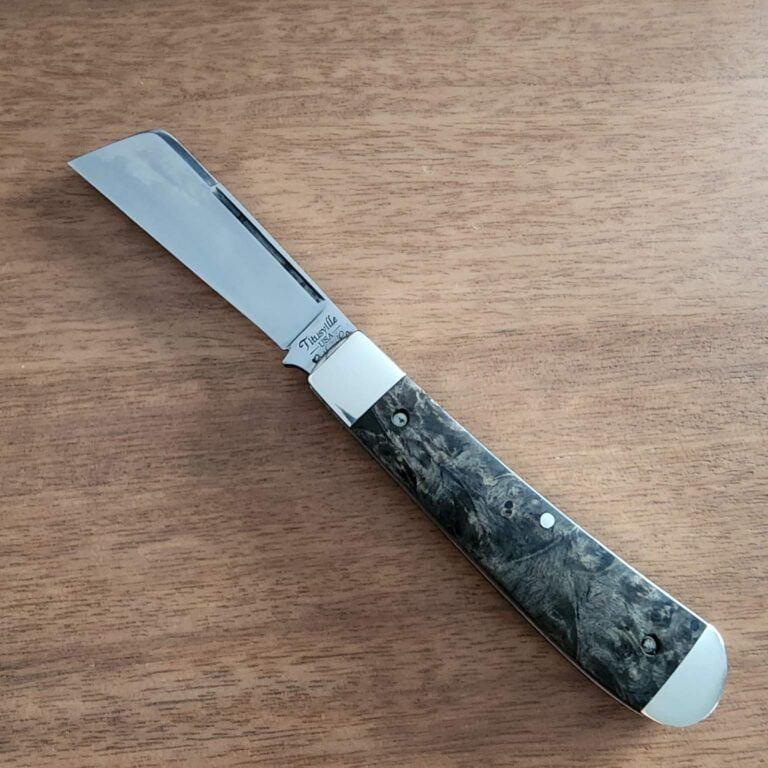 Titusville Big Easy Cotton Sampler 1095 Carbon W/ Long Pull 1 of 1 PROTOTYPE 2024 Buckeye Burl knives for sale