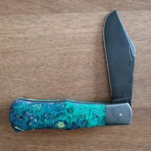Excelsior Knife Co. TSA Exclusive Ancient forest Boxelder Damascus Folder 1 of 1 Chuck Hawes Exclusive knives for sale