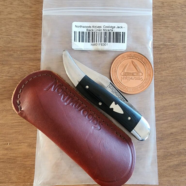 Northwoods Coolidge Jack in Black Linen Micarta by Great Eastern Cutlery knives for sale