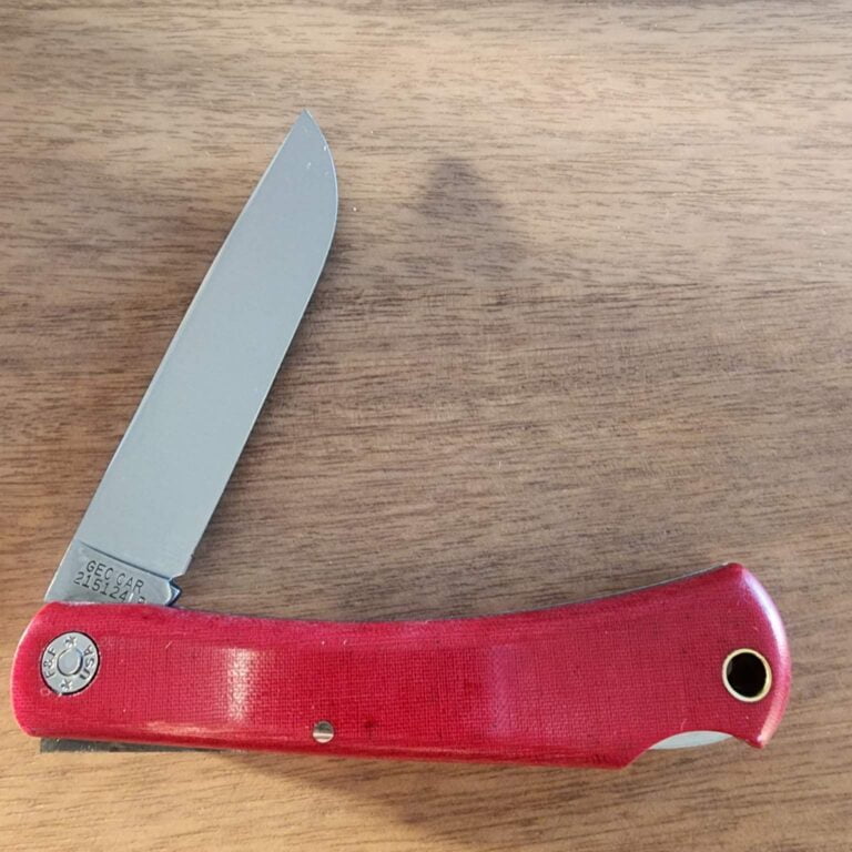 Great Eastern Cutlery #215124 LB Red Linen Micarta knives for sale