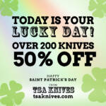 Saint Patrick's Day Knife Sale