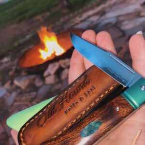 Old Hound Knives Custom Gentlemen’s laminated lock back by Colt D. Copeland LIMITED EDITION knives for sale