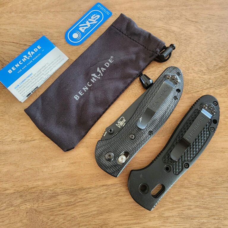 Benchmade 551 Mel Pardue Design Partially Serrated in 154 CM with 2 Sets of Scales (no box) knives for sale